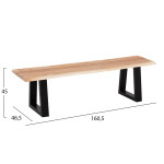 ΠΑΓΚΑΚΙ MONTANA SLIM HM8168.21 ΑΠΟ ΜΑΣΙΦ ΞΥΛΟ ΑΚΑΚΙΑΣ 160,5Χ46,5Χ45Υεκ