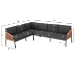 ΣΑΛΟΝΙ ΓΩΝΙΑ ΕΞ.ΧΩΡΟΥ MAERLY HM6140.02 ΑΛΟΥΜ. ΑΝΘΡΑΚΙ-ΣΥΝΘ.ΣΧΟΙΝΙ-ΑΝΘΡ