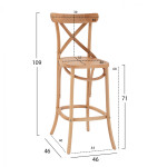 ΣΚΑΜΠΟ ΜΕΣ.ΥΨΟΥΣ GIOLIANA HM8750.01 ΑΠΟ ΟΞΙΑ ΦΥΣΙΚΟ ΜΕ PLYWOOD ΚΑΘΙΣΜΑ