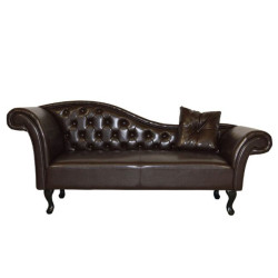 ΑΝΑΚΛΙΝΔΡΟ T.CHESTERFIELD NIOVI HM3007.01 PU ΣΚ.ΚΑΦΕ-ΜΑΥΡΑ ΠΟΔΙΑ 190x6