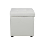 ΣΚΑΜΠΟ ΜΕ ΑΠΟΘΗΚΕΥΤΙΚΟ ΧΩΡΟ PU ΛΕΥΚΟ CUBE HM224.02 36,5x36,5x36Υεκ.