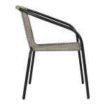 ΠΟΛΥΘΡΟΝΑ ΚΑΡΕΚΛΑ CAMEL HM5015.01 ΓΚΡΙ ΜΕΤΑΛΛΙΚΗ ΜΕ WICKER 48x48-53x72