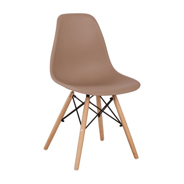 ΚΑΡΕΚΛΑ TWIST HM8460.25 ΜΕ ΞΥΛΙΝΑ ΠΟΔΙΑ ΚΑΙ ΚΑΘΙΣΜΑ PP-ΚΑΠΟΥΤΣΙΝΟ 46x5