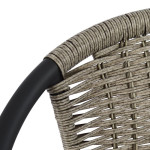 ΠΟΛΥΘΡΟΝΑ ΚΑΡΕΚΛΑ CAMEL HM5015.01 ΓΚΡΙ ΜΕΤΑΛΛΙΚΗ ΜΕ WICKER 48x48-53x72
