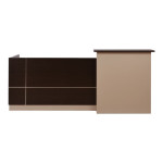 ΓΡΑΦΕΙΟ ΥΠΟΔΟΧΗΣ DALTON HM2068.01 ΜΕΛΑΜΙΝΗ ΣΕ WENGE-ΜΠΕΖ 240x80x106Υεκ