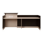 ΓΡΑΦΕΙΟ ΥΠΟΔΟΧΗΣ DALTON HM2068.01 ΜΕΛΑΜΙΝΗ ΣΕ WENGE-ΜΠΕΖ 240x80x106Υεκ