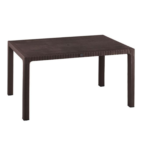 ΤΡΑΠΕΖΙ ΠΟΛΥΠΡΟΠΥΛΕΝΙΟΥ TODOR 150Χ90Χ73.5Υεκ.RATTAN ΚΑΦΕ ΜΕ UV PROTECT
