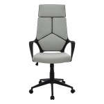 ΚΑΡΕΚΛΑ ΓΡΑΦΕΙΟΥ ANIVIA HM1073.21 ΓΚΡΙ & ΣΚΕΛΕΤΟ ΜΑΥΡΟ 64x61x127 cm