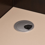 ΓΡΑΦΕΙΟ ΥΠΟΔΟΧΗΣ DALTON HM2068.01 ΜΕΛΑΜΙΝΗ ΣΕ WENGE-ΜΠΕΖ 240x80x106Υεκ