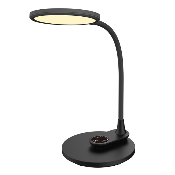 ΦΩΤΙΣΤΙΚΟ ΓΡΑΦΕΙΟΥ LED BLAIN HM4459.02 ΜΑΥΡΟ ABS & ΣΙΛΙΚΟΝΗ 17x26,6x34