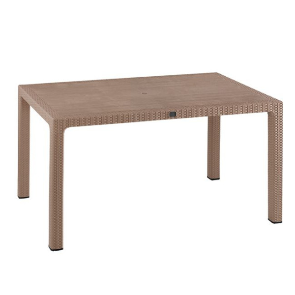 ΤΡΑΠΕΖΙ ΠΟΛΥΠΡΟΠΥΛΕΝΙΟΥ TODOR 150Χ90Χ73.5Υεκ.RATTAN ΚΑΠΟΥΤΣΙΝΟ ΜΕ UV P