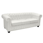 ΚΑΝΑΠΕΣ 3ΘΕΣΙΟΣ T.CHESTERFIELD HM3009.02 ΤΕΧΝΟΔΕΡΜΑ ΛΕΥΚΟ ΜΑΤ 208x90x7