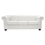 ΚΑΝΑΠΕΣ 3ΘΕΣΙΟΣ T.CHESTERFIELD HM3009.02 ΤΕΧΝΟΔΕΡΜΑ ΛΕΥΚΟ ΜΑΤ 208x90x7