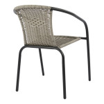 ΠΟΛΥΘΡΟΝΑ ΚΑΡΕΚΛΑ CAMEL HM5015.01 ΓΚΡΙ ΜΕΤΑΛΛΙΚΗ ΜΕ WICKER 48x48-53x72