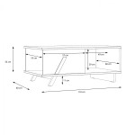 ΤΡΑΠΕΖΙ ΣΑΛΟΝΙΟΥ OTTO HM8815 ΣΤΑΧΤΙ ΜΑΥΡΟ 110x60x33 εκ.