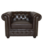 ΠΟΛΥΘΡΟΝΑ T.CHESTERFIELD HM3011.01 ΤΕΧΝΟΔΕΡΜΑ ΣΚΟΥΡΟ ΚΑΦΕ 110x90x73 εκ