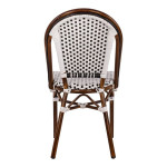 ΚΑΡΕΚΛΑ BISTRO ΑΛΟΥΜΙΝΙΟΥ BAMBOO LOOK ΜΕ ΛΕΥΚΟ-ΜΑΥΡΟ RATTAN HM5566.01