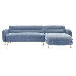 ΚΑΝΑΠΕΣ ΓΩΝΙΑ ΑΝΑΣΤΡ. FLYER HM6072.06 MIST BLUE ΥΦΑΣΜΑ-ΜΕΤΑΛ.ΠΟΔΙΑ 285