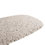ΤΡΑΠΕΖΙ ΟΒΑΛ RODDEN HM11903.03 ΜΕ WERZALIT TERRAZZO-ΜΑΥΡΗ ΧΙΑΣΤΙ ΒΑΣΗ
