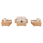 ΣΕΤ ΣΑΛΟΝΙ 4ΤΜΧ TROPEL HM11940 ΦΥΣΙΚΟ RATTAN-2ΘΕΣΙΟΣ ΚΑΝΑΠΕΣ-2 ΠΟΛΥΘΡΟ