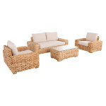 ΣΕΤ ΣΑΛΟΝΙ 4ΤΜΧ TROPEL HM11940 ΦΥΣΙΚΟ RATTAN-2ΘΕΣΙΟΣ ΚΑΝΑΠΕΣ-2 ΠΟΛΥΘΡΟ