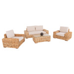 ΣΕΤ ΣΑΛΟΝΙ 4ΤΜΧ TROPEL HM11940 ΦΥΣΙΚΟ RATTAN-2ΘΕΣΙΟΣ ΚΑΝΑΠΕΣ-2 ΠΟΛΥΘΡΟ