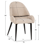 ΣΕΤ ΤΡΑΠΕΖΑΡΙΑΣ 7ΤΜΧ POSE HM21046 ΤΡΑΠΕΖΙ ΜΕ ΚΕΡΑΜΙΚΟ TOP-6 ΚΑΡΕΚΛΕΣ Ε