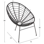 ΣΕΤ ΕΞΩΤΕΡΙΚΟΥ ΧΩΡΟΥ 3ΤΜΧ ALLEGRA HM21047.12 ΜΑΥΡΟ ΣΥΝΘ.RATTAN & ΜΕΤΑΛ
