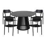 ΣΕΤ ΤΡΑΠΕΖΑΡΙΑΣ 5ΤΜΧ OSLO HM21075.01 ΣΤΡΟΓΓΥΛΟ ΤΡΑΠΕΖΙ Φ120εκ. & 4 ΚΑΡ