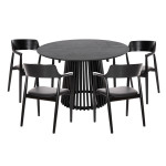 ΣΕΤ ΤΡΑΠΕΖΑΡΙΑΣ 5ΤΜΧ KINGSLEY HM21075.02 ΣΤΡΟΓΓΥΛΟ ΤΡΑΠΕΖΙ Φ120εκ.& 4