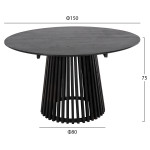 ΣΕΤ ΤΡΑΠΕΖΑΡΙΑΣ 5ΤΜΧ CANOP HM21077.02 ΣΤΡΟΓΓΥΛΟ ΤΡΑΠΕΖΙ Φ150εκ.& 4 ΚΑΡ