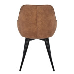 ΠΟΛΥΘΡΟΝΑ MANDO HM8006.03 ΜΕ ΚΑΦΕ NUBUCK ΥΦΑΣΜΑ 60x60x84 εκ.