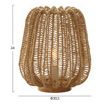 ΕΠΙΤΡΑΠΕΖΙΟ ΦΩΤΙΣΤΙΚΟ HM4350 ΜΕΤΑΛΛΟ ΜΕ PAPER ROPE ΣΕ ΦΥΣΙΚΟ Φ29Χ34Υεκ