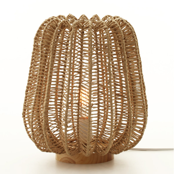 ΕΠΙΤΡΑΠΕΖΙΟ ΦΩΤΙΣΤΙΚΟ HM4350 ΜΕΤΑΛΛΟ ΜΕ PAPER ROPE ΣΕ ΦΥΣΙΚΟ Φ29Χ34Υεκ