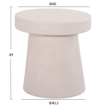 ΤΡΑΠΕΖΙ ΣΑΛΟΝΙΟΥ ΣΤΡΟΓΓΥΛΟ ΣΕΙΡΑ SANTORINI HM18052 MDF ΣΕ ΥΠΟΛΕΥΚΟ ΧΡΩ