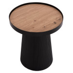 ΤΡΑΠΕΖΑΚΙ ΒΟΗΘΗΤΙΚΟ DENTON HM18023.01 MDF TOP ΦΥΣΙΚΟ ΞΥΛΟΥ-ΒΑΣΗ ΜΑΥΡΗ