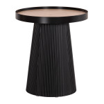ΤΡΑΠΕΖΑΚΙ ΒΟΗΘΗΤΙΚΟ DENTON HM18023.01 MDF TOP ΦΥΣΙΚΟ ΞΥΛΟΥ-ΒΑΣΗ ΜΑΥΡΗ