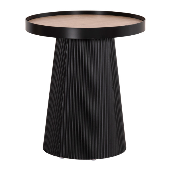 ΤΡΑΠΕΖΑΚΙ ΒΟΗΘΗΤΙΚΟ DENTON HM18023.01 MDF TOP ΦΥΣΙΚΟ ΞΥΛΟΥ-ΒΑΣΗ ΜΑΥΡΗ