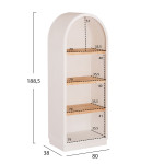 ΡΑΦΙΕΡΑ ΣΕΙΡΑ SANTORINI HM18044 MDF ΥΠΟΛΕΥΚΟ-ΡΑΦΙΑ ΞΥΛΟ ΕΛΑΤΟΥ ΦΥΣΙΚΟ