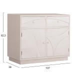 ΜΠΟΥΦΕΣ ΣΕΙΡΑ SANTORINI HM18046 MDF ΣΕ ΥΠΟΛΕΥΚΟ ΧΡΩΜΑ-2 ΣΥΡΤΑΡΙΑ & 2 Π
