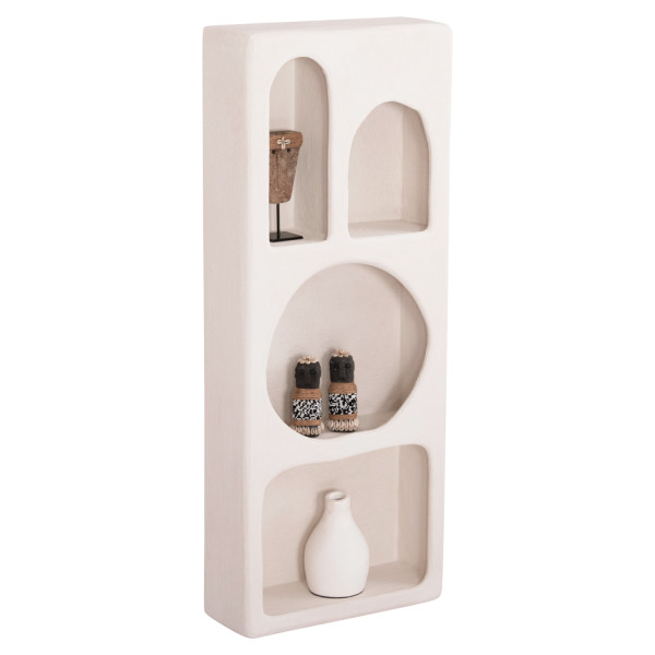 ΡΑΦΙΕΡΑ ΤΟΙΧΟΥ ΣΕΙΡΑ SANTORINI HM18069 MDF ΣΕ ΥΠΟΛΕΥΚΟ ΧΡΩΜΑ 47,5x18x1