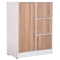 ΝΤΟΥΛΑΠΙ ΜΕ 4 ΑΠΟΘ.ΧΩΡΟΥΣ MATIN HM2479.01 SONAMA OAK-ΛΕΥΚΗ ΜΕΛΑΜΙΝΗ 80