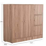 ΝΤΟΥΛΑΠΙ ΜΕ 4 ΑΠΟΘ.ΧΩΡΟΥΣ MATIN HM2480.02 SONAMA OAK ΜΕΛΑΜΙΝΗ 117x39,5