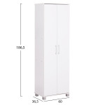 ΠΑΠΟΥΤΣΟΘΗΚΗ-ΝΤΟΥΛΑΠΑ CLUSE HM2403.03 ΜΕΛΑΜΙΝΗ ΛΕΥΚΟ ΧΡΩΜΑ 60Χ36,5Χ186