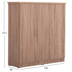 ΝΤΟΥΛΑΠΑ 3ΦΥΛΛΗ ΜΕ ΡΑΦΙΑ FUENTO HM2482.01 SONAMA OAK ΜΕΛΑΜΙΝΗ 120-116x