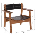 ΠΟΛΥΘΡΟΝΑ KONNA HM9928.01 TEAK ΞΥΛΟ ΣΕ ΦΥΣΙΚΟ-ΔΕΡΜΑ ΑΓΕΛΑΔΟΣ ΣΕ ΜΑΥΡΟ