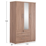 ΝΤΟΥΛΑΠΑ ΜΕ ΚΑΘΡΕΦΤΗ & ΣΥΡΤΑΡΙΑ JARRY HM2485.11 SONAMA OAK ΜΕΛΑΜΙΝΗ 11