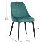 ΚΑΡΕΚΛΑ SERENITY HM8527.13 ΒΕΛΟΥΔΟ ΧΡΩΜΑ ΜΕΝΤΑ- ΜΑΥΡΑ ΜΕΤΑΛΛΙΚΑ ΠΟΔΙΑ