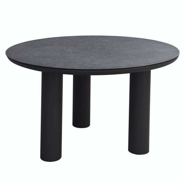 ΤΡΑΠΕΖΙ ΑΛΟΥΜΙΝΙΟΥ DOSUN HM6201.01 ΓΚΡΙ ΣΚΕΛΕΤΟΣ-3D PRINT ΓΥΑΛΙ-ΚΕΡΑΜΙ