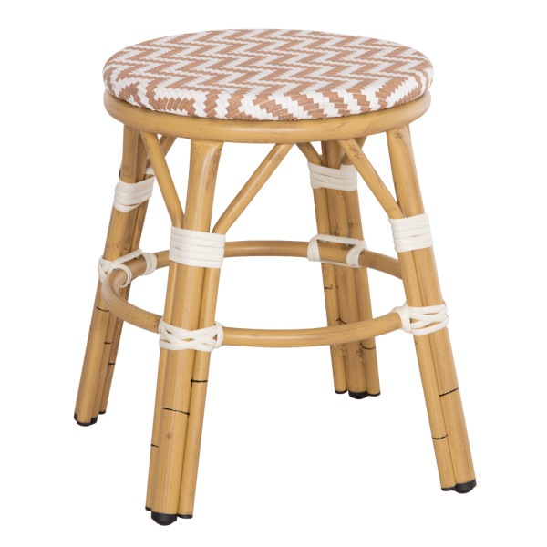 ΣΚΑΜΠΟ ΑΛΟΥΜΙΝΙΟΥ CHINO HM6285.04 BAMBOO LOOK-TEXTILENE ΛΕΥΚΟ-ΚΑΦΕ Φ36